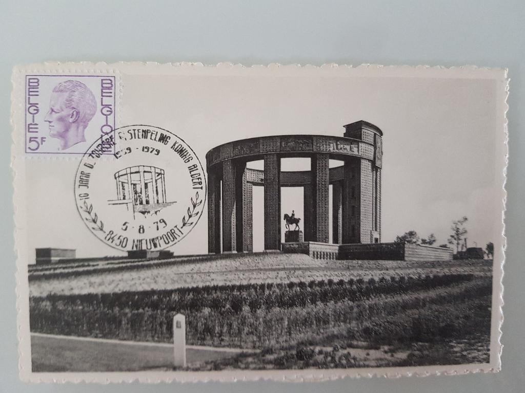 Carte postale Nieuwpoort West-Vlaanderen Timbre FDC Albert I, Collections, Enlèvement ou Envoi, Non affranchie, Flandre Occidentale