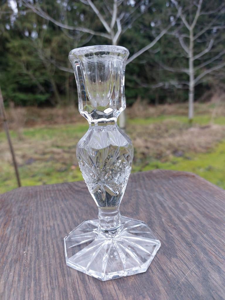 Boheems/kristal/ kandelaartje, Ophalen of Verzenden