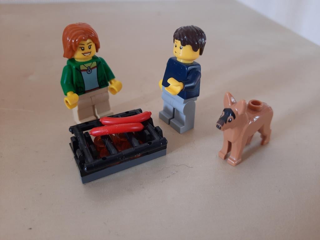 Lego auto met caravan en stadsauto, Ophalen of Verzenden, Gebruikt, Lego