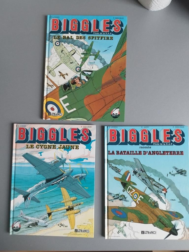 Biggles 1 - 3 - 4 EO Bergèse, Complete serie of reeks, Ophalen of Verzenden, Zo goed als nieuw