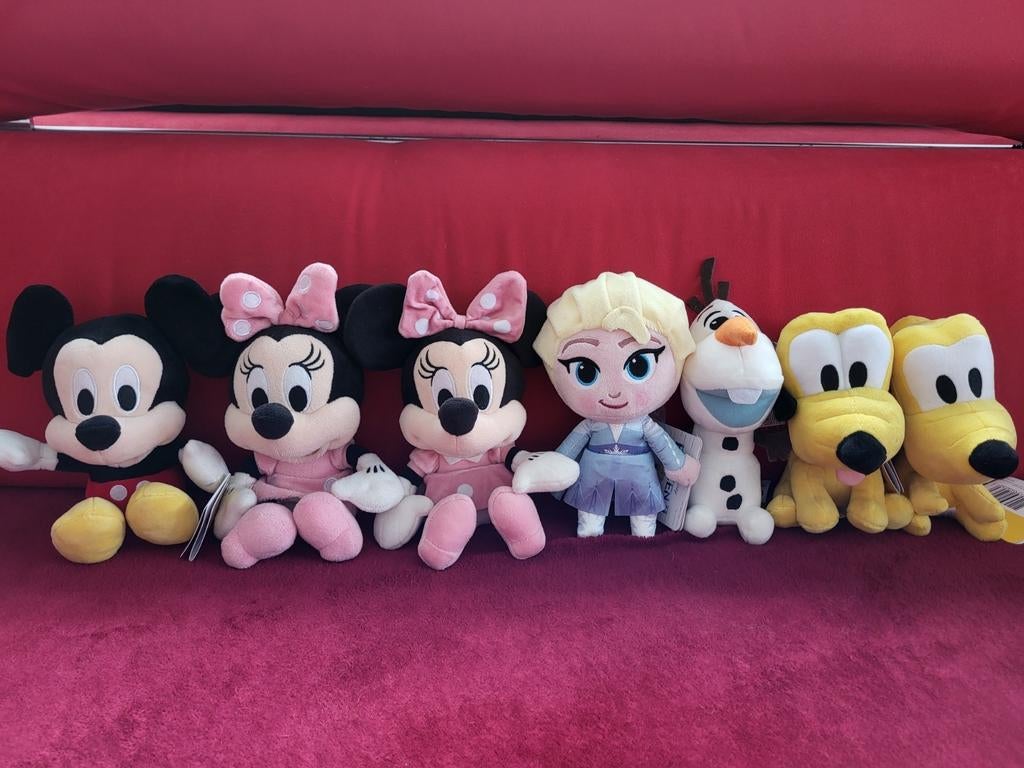 UPDATE ️8 delige Walt Disney Company Knuffels, Collections, Disney, Comme neuf, Peluche, Mickey Mouse, Enlèvement ou Envoi