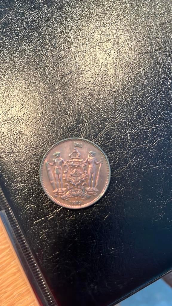 1 cent British North Borneo, Ophalen of Verzenden, Losse munt