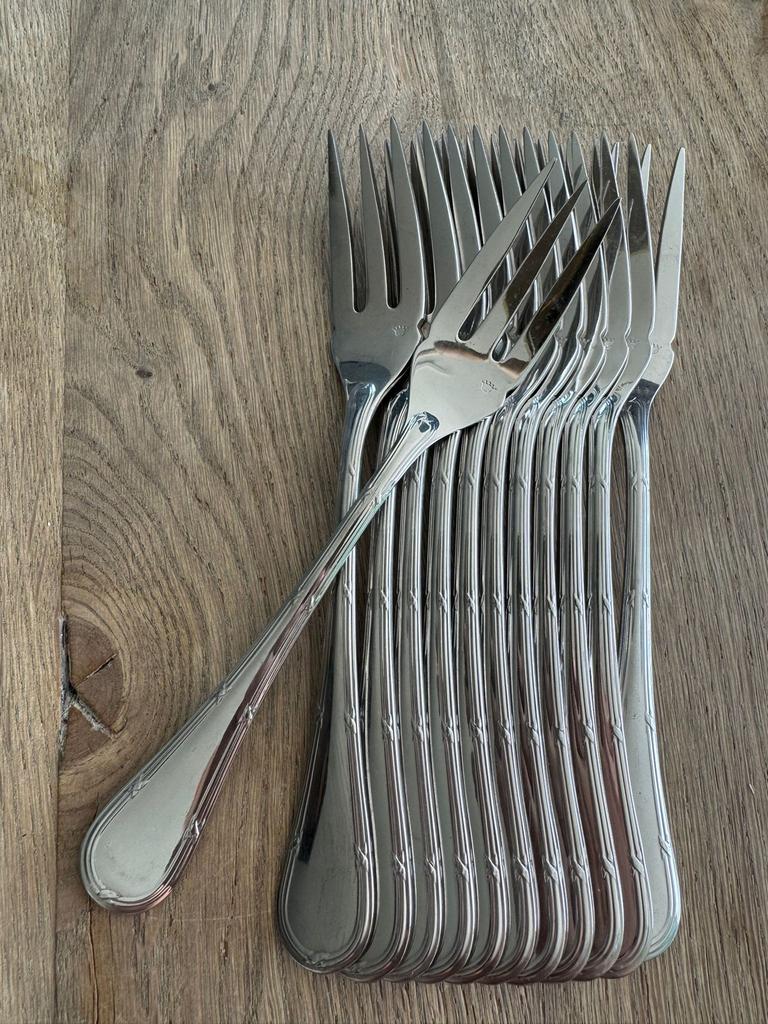Bouillet Bourdelle 12 fourchettes et couteaux à poisson, Neuf, Résiste au lave-vaisselle, Enlèvement ou Envoi, Ensemble de couverts