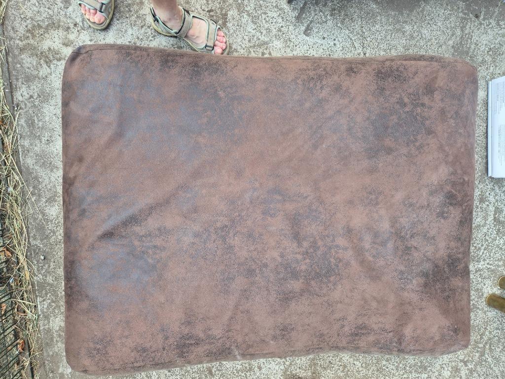 Groot honden kussen suède look 120 x 90 x 20 - Geel - Putte, Huis en Inrichting, Woonaccessoires | Kussens, Ophalen of Verzenden