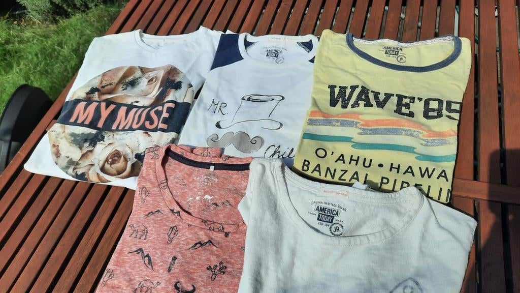 Set T-shirt korte mauwen 12j, Ophalen of Verzenden, Gebruikt, Maat 158