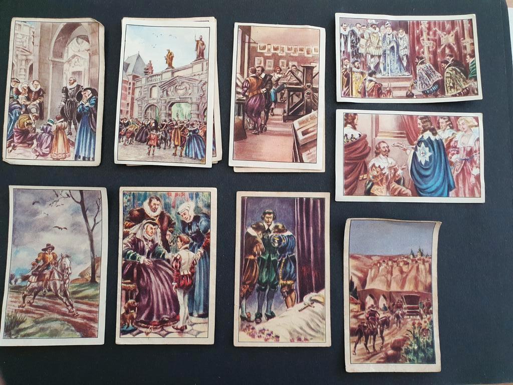 45 Prentjes Chocolat Aiglon uit diverse reeksen, Enlèvement ou Envoi, Gravure, Utilisé, 1940 à 1960