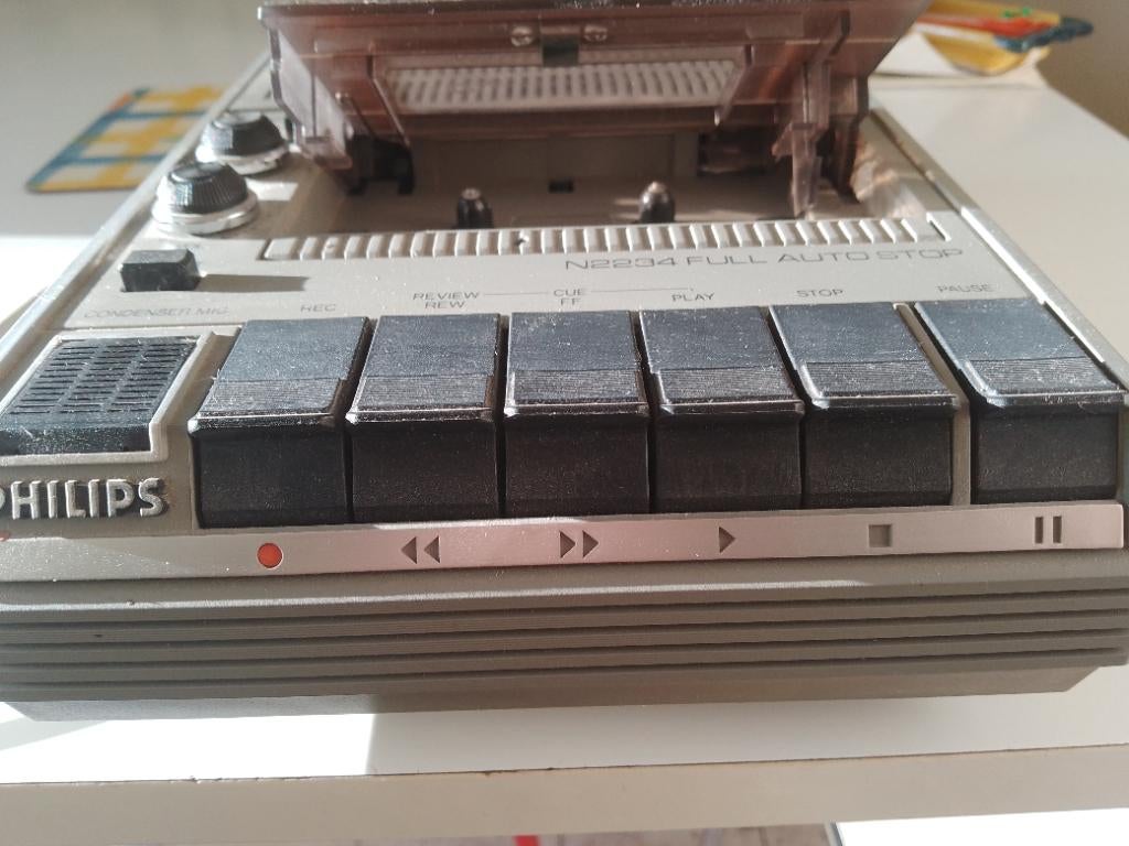 Lecteur cassette Philips, TV, Hi-fi & Vidéo, Decks cassettes, Enlèvement, Simple, Philips, Auto-reverse