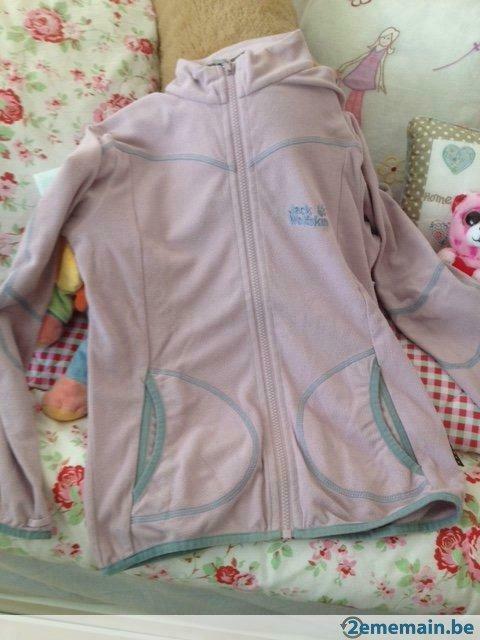 jack wolfskin flemme Jacket fille taille 140, Kinderen en Baby's, Kinderkleding | Maat 104, Gebruikt, Trui of Vest