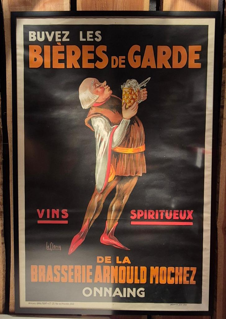Affiche Vintage "Bieres de Garde" - Brasserie Arnould Mochez, Enlèvement, Neuf