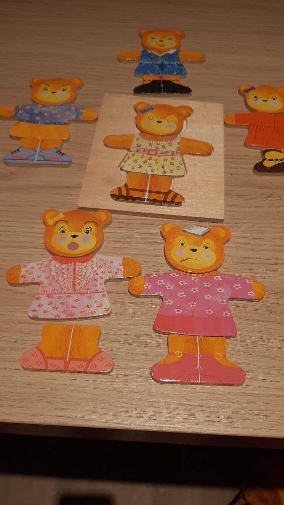 Beertjes emoties uit hout - Melissa & Doug, Kinderen en Baby's, Ophalen of Verzenden, Zo goed als nieuw, Overige typen