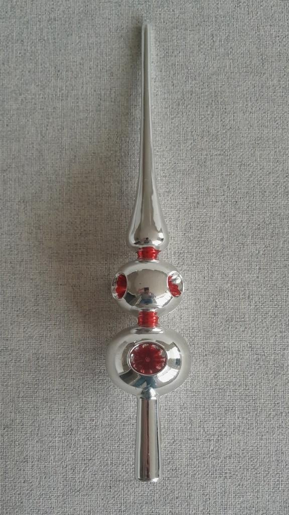 Vintage kerstboompiek piek kerstboom met deukballen, Ophalen of Verzenden, Gebruikt