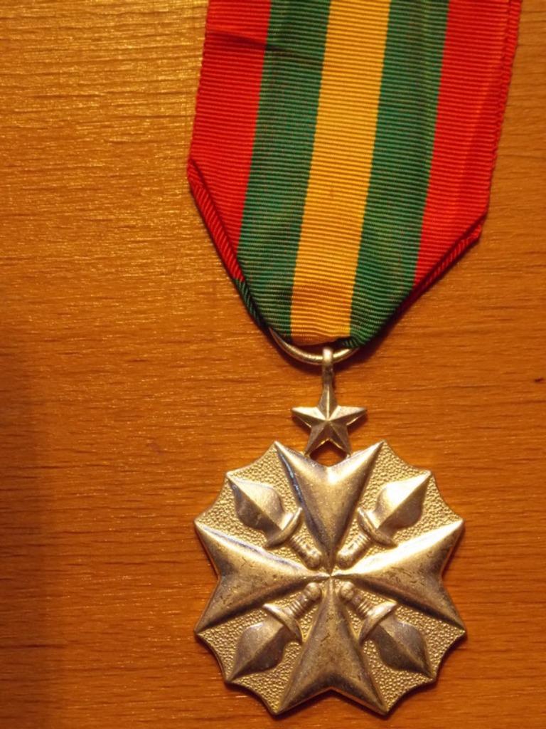Zaïre Merite civique argent, Enlèvement ou Envoi, Armée de terre, Ruban, Médaille ou Ailes