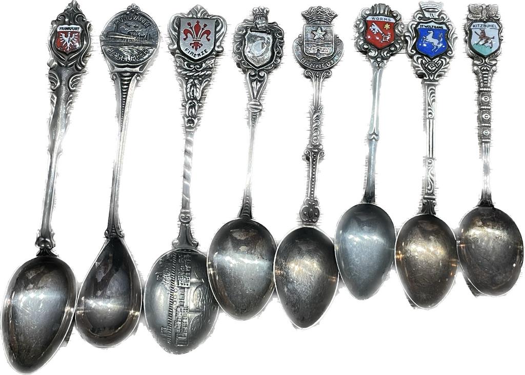 Cuillères à café 8 pièces, Antiquités & Art, Enlèvement ou Envoi