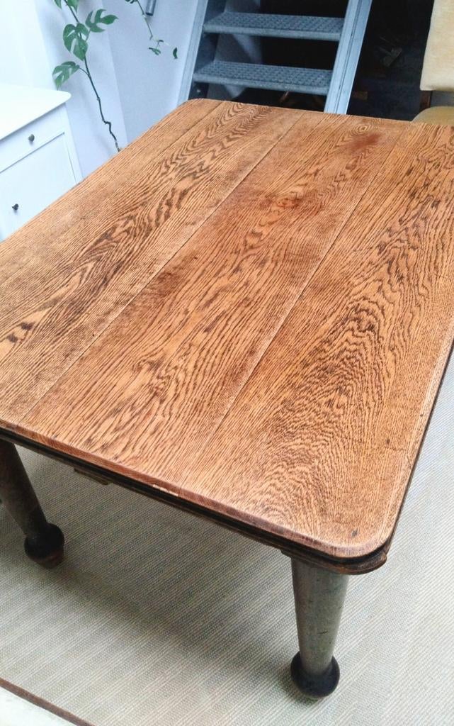 Antieke hardhouten eettafel, Antiek en Kunst, Ophalen of Verzenden