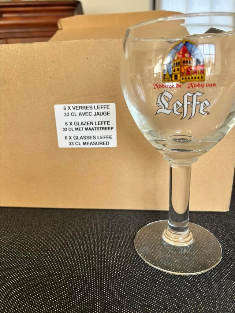 Leffe glazen, Verzamelen, Biermerken, Ophalen, Zo goed als nieuw, Leffe