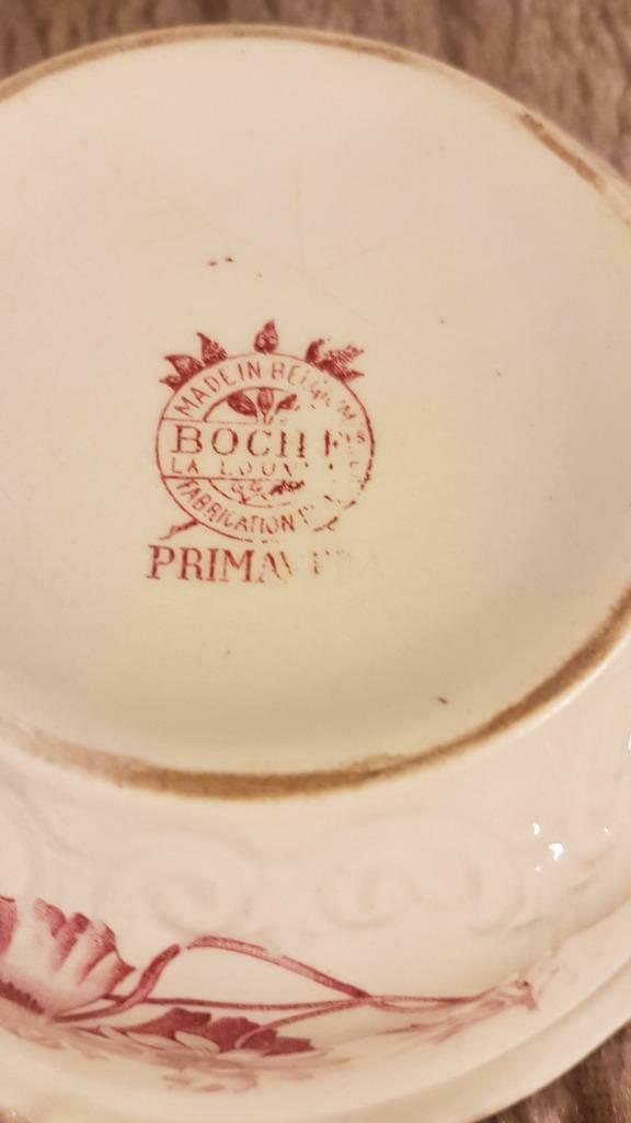 BOCH  Primavera roze antiek kommetje met deksel, Antiek en Kunst, Ophalen of Verzenden