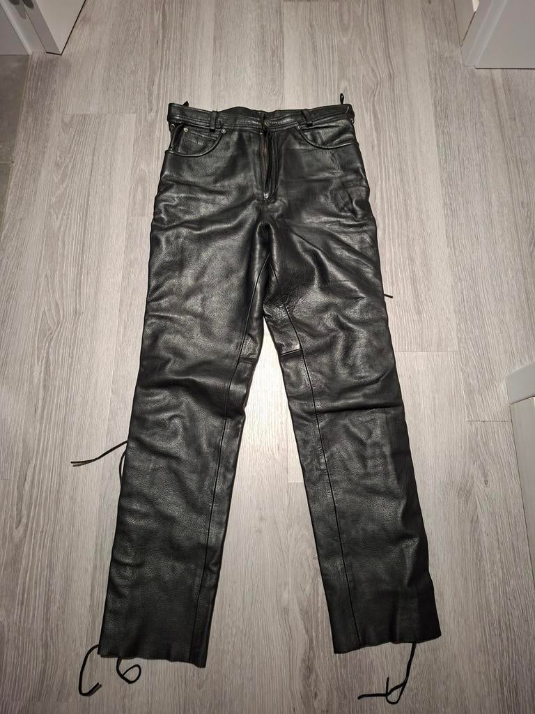 Lederen dames broek maat xxl, Kleding | Dames, Broeken en Pantalons, Ophalen, Zo goed als nieuw, Zwart, Lang
