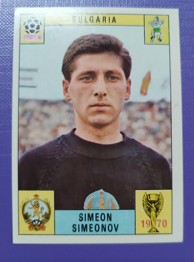 Panini KAART prent anno 1970 voetbal WK Mexico 70 SIMEONOV, Hobby en Vrije tijd, Stickers en Plaatjes, Verzenden