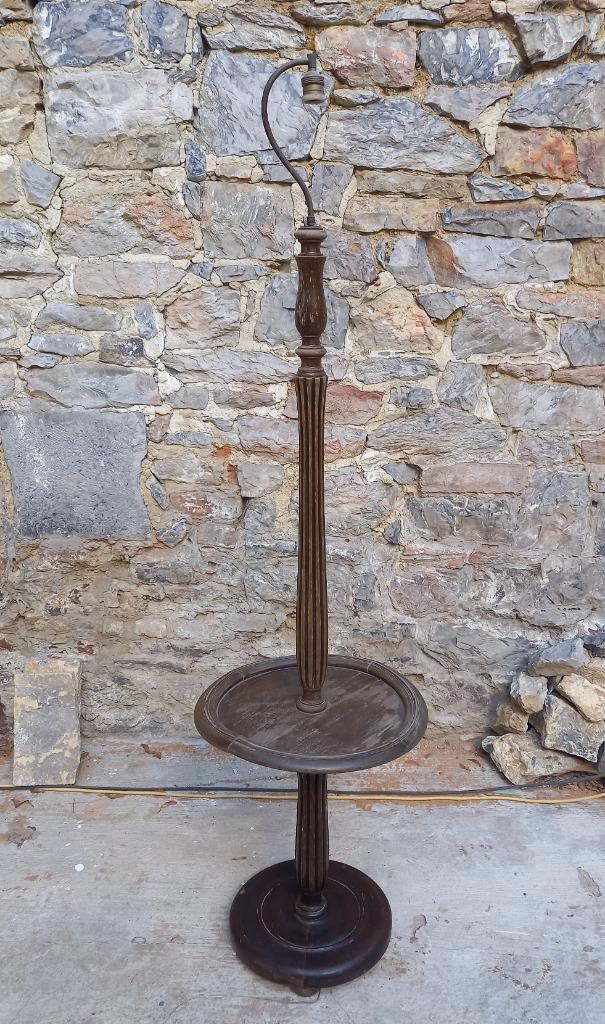 Lampadaire en bois avec plateau, Enlèvement ou Envoi