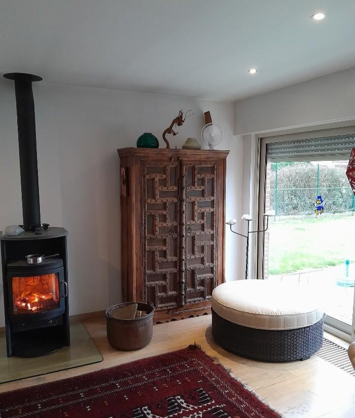 Grote pouf NIEUW IN DOOS, Neuf, Rond, Synthétique, Enlèvement