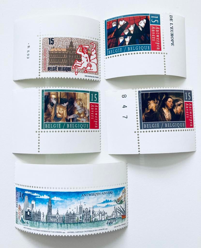 set postfrisse zegels Antwerpen Culturele Hoofdstad 1993, Postzegels en Munten, Ophalen of Verzenden, Postfris, Postfris