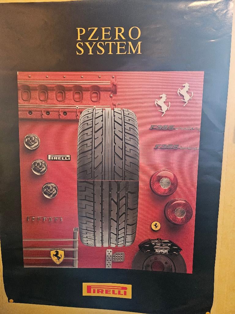 Poster Ferrari Pirelli p zero, Verzamelen, Posters, Ophalen of Verzenden, Sport, A1 t/m A3, Rechthoekig Staand