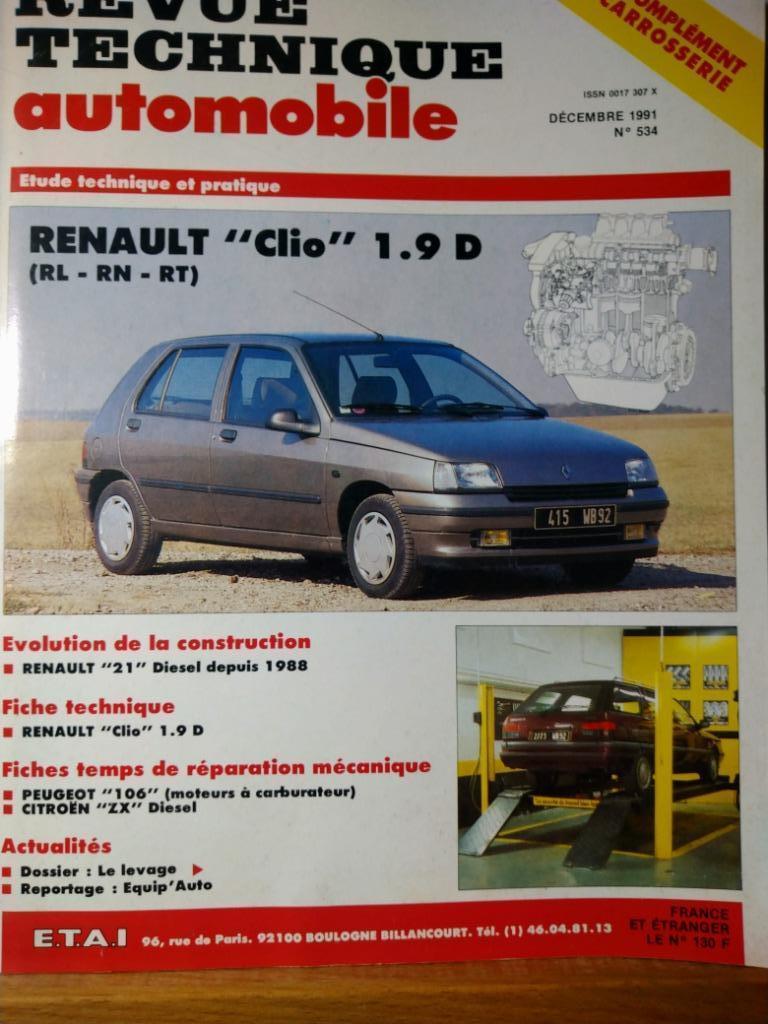 RTA - Renault Clio - n534, Autos : Divers, Modes d'emploi & Notices d'utilisation, Envoi