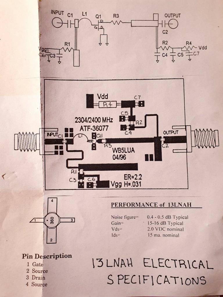 Low Noise Amplifier 13 cm zelfbouwkit, Telecommunicatie, Zenders en Ontvangers, Zo goed als nieuw, Ophalen of Verzenden