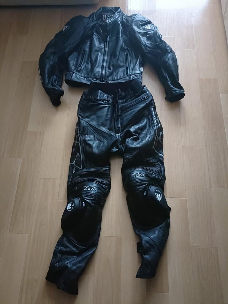 Lederen motorpak iXS maat 48 zgan, Motoren, Ophalen of Verzenden
