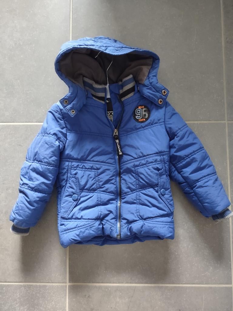 Mooie blauwe jas met kap - Mexx - maat 92, Kinderen en Baby's, Kinderkleding | Maat 92, Zo goed als nieuw, Jongen, Jas, Ophalen