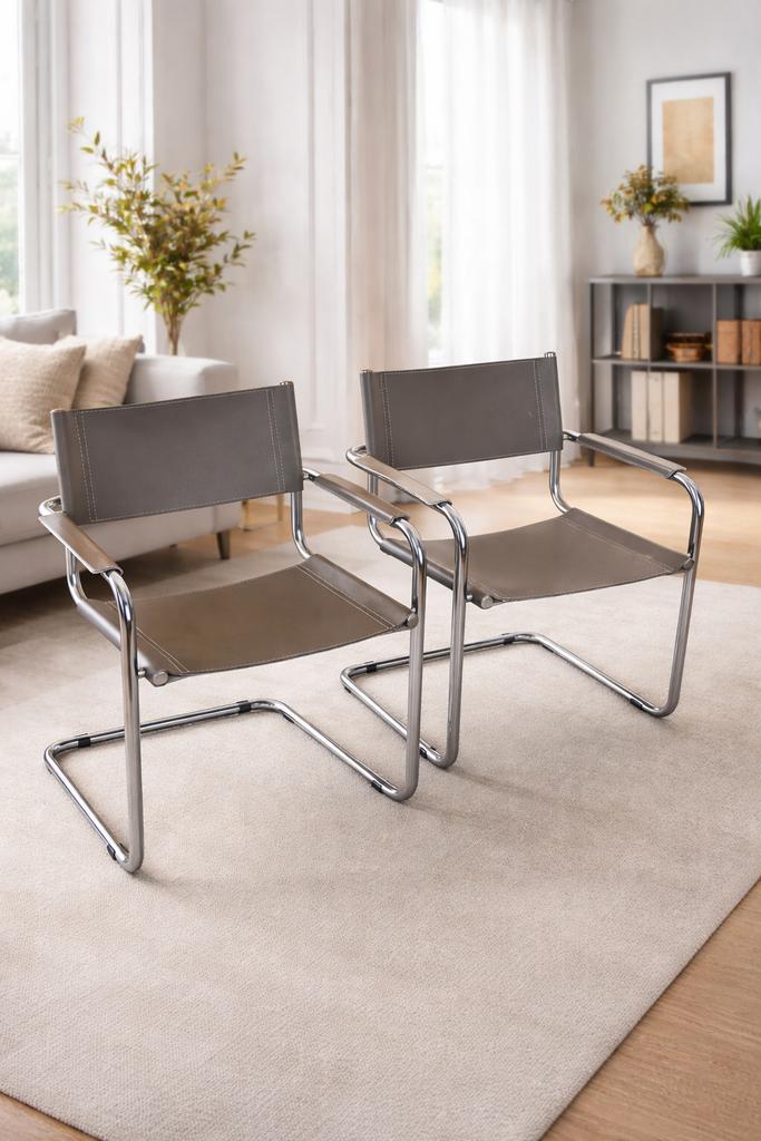 2 stuks Mart Stam/ Marcel Breuer stoel, Huis en Inrichting, Stoelen, Ophalen, Zo goed als nieuw