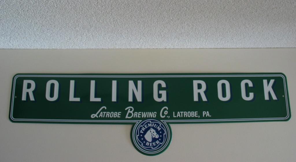 Rolling Rock straatnaambord ., Verzamelen, Merken en Reclamevoorwerpen, Verzenden, Nieuw, Reclamebord