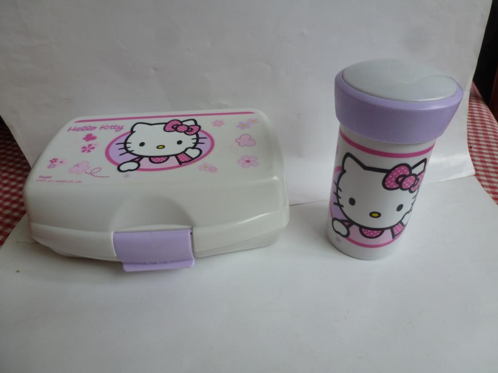 brooddoos en drinkbus Hello Kitty, Ophalen of Verzenden, Zo goed als nieuw