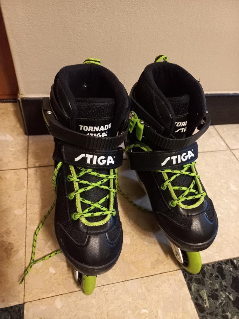 Patins Rollers en ligne Stiga 34 à 37, Autres marques, Rollers 4 roues en ligne, Réglable, Comme neuf