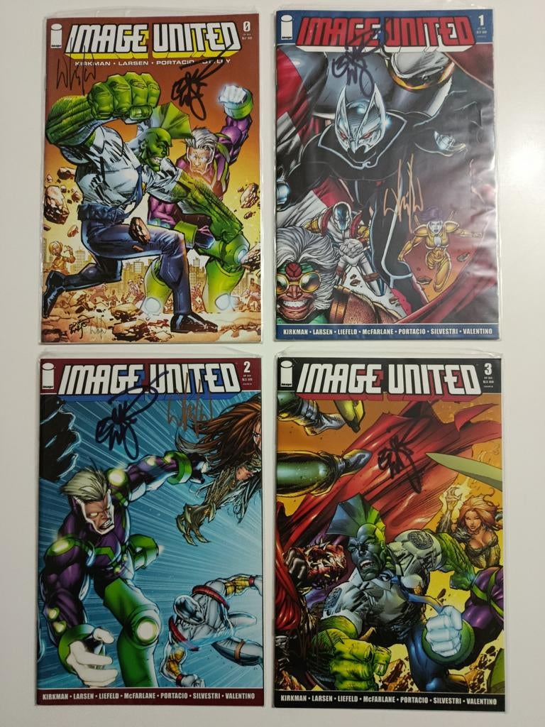 Image United - #0, #1, #2, #3 (les 4 sont doublement signés), Enlèvement ou Envoi