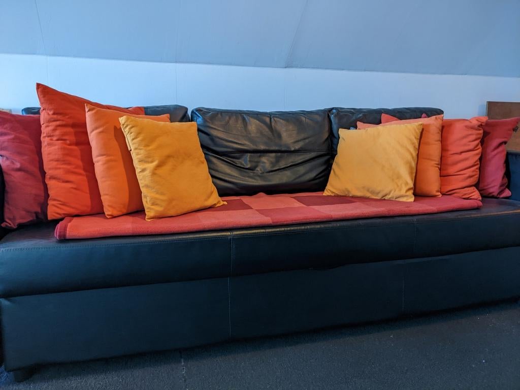 Zwart zetelbed Ikea Friheten, Ophalen, Zwart, Tweepersoons, 140 cm