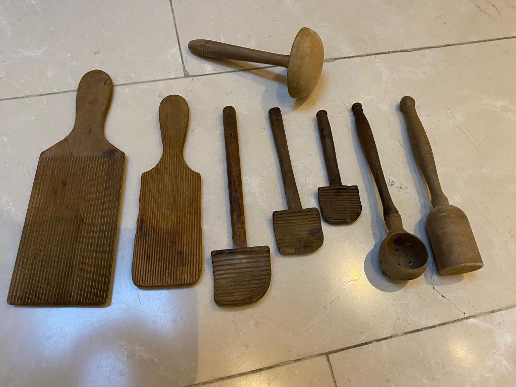 Houten antieke keuken spullen, Antiek en Kunst, Ophalen