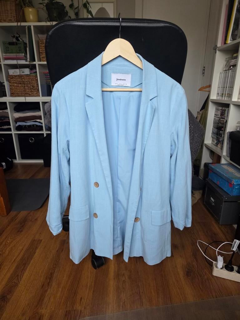 Dames Blazer Stradivarius, Blauw, Maat 42/44 (L), Nieuw, Ophalen of Verzenden