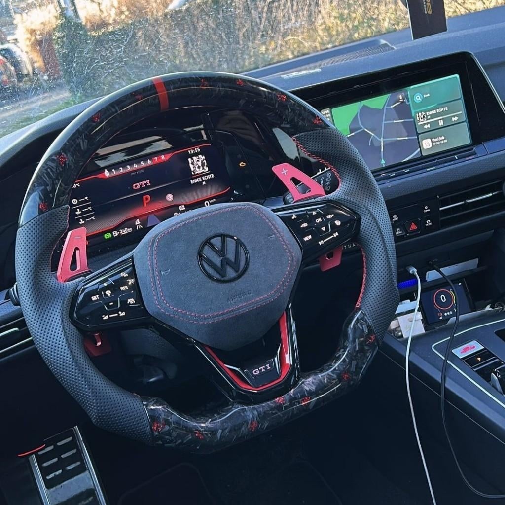 Stuur op maat Volkswagen carbon forged GTI leer alcantara, Ophalen of Verzenden, Nieuw, Volkswagen