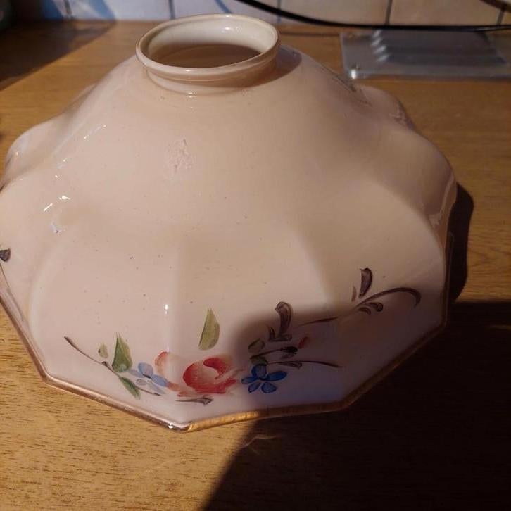 Art deco gekleurde lampenkap doormeter 4.5 cm, Ophalen of Verzenden