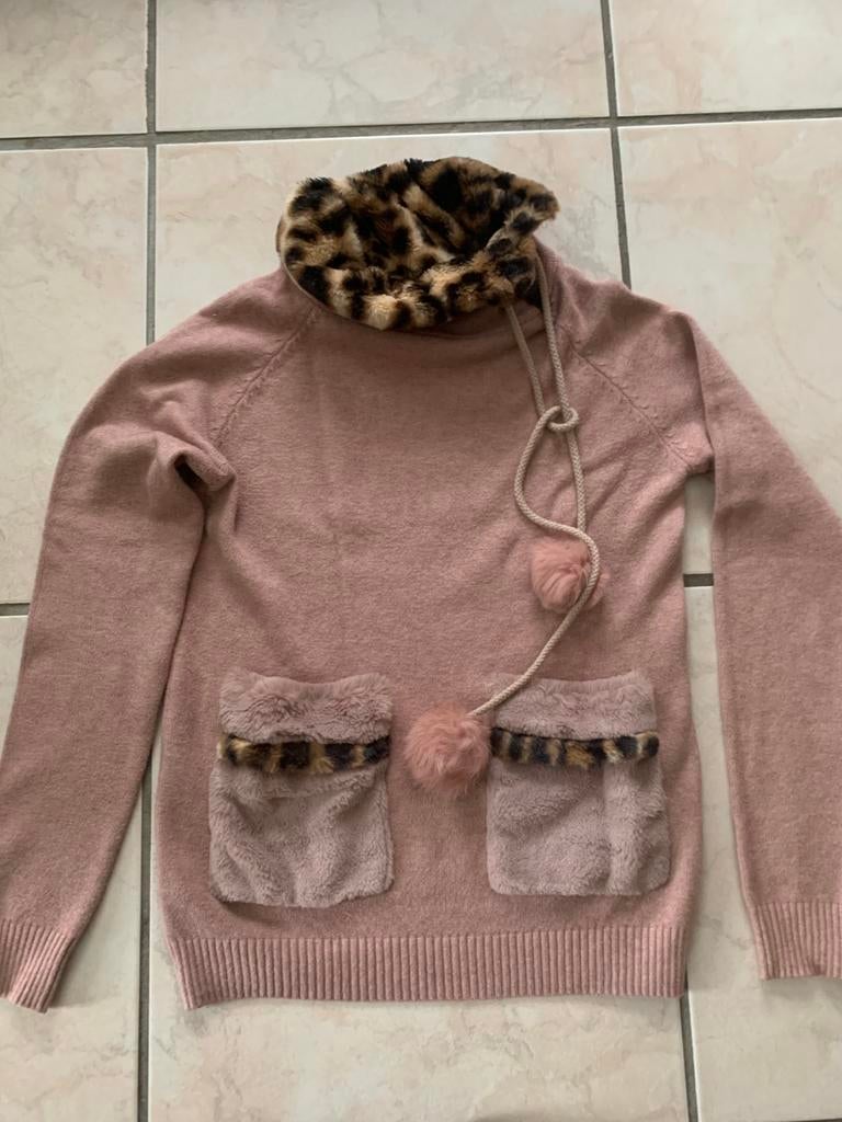 Warme  trui Massimo Dutti S met pels, Ophalen of Verzenden