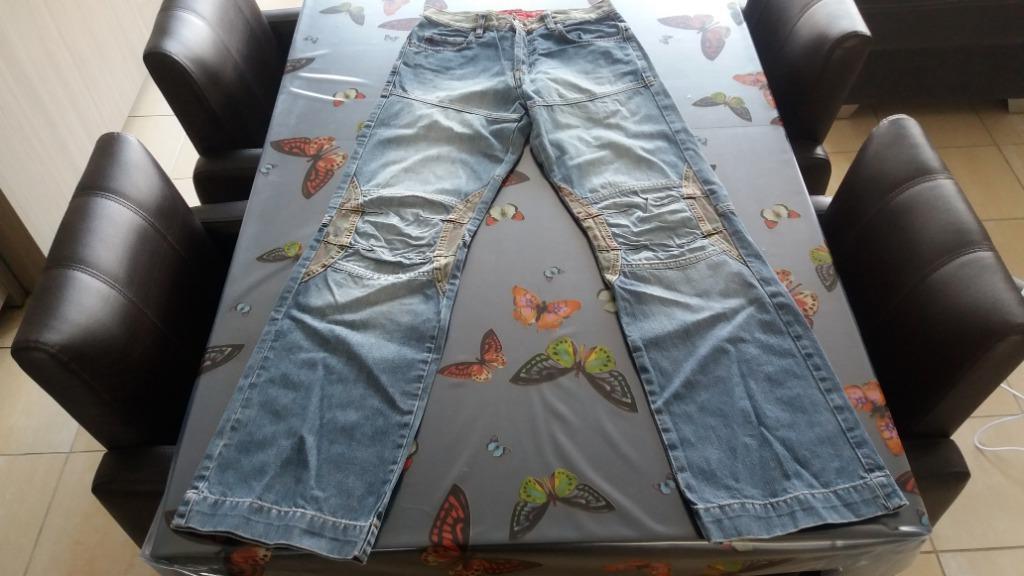 Jeans met camouflage print, Porté, Bleu, Taille 46 (S) ou plus petite, Fishbone