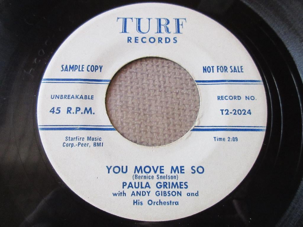 Paula Grimes  ‎– You Move Me So / It's Happenin' Baby, Single, Utilisé, 7 pouces, R&B et Soul