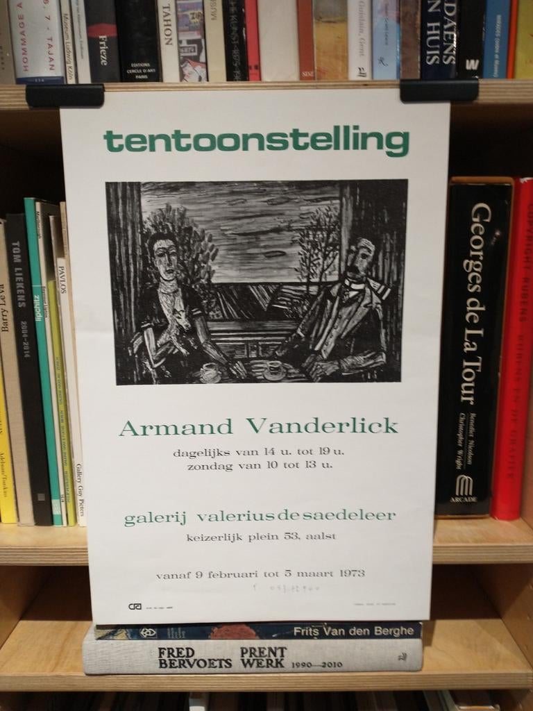 Tentoonstelling Armand Vanderlick 1973 affiche, Enlèvement ou Envoi, Comme neuf