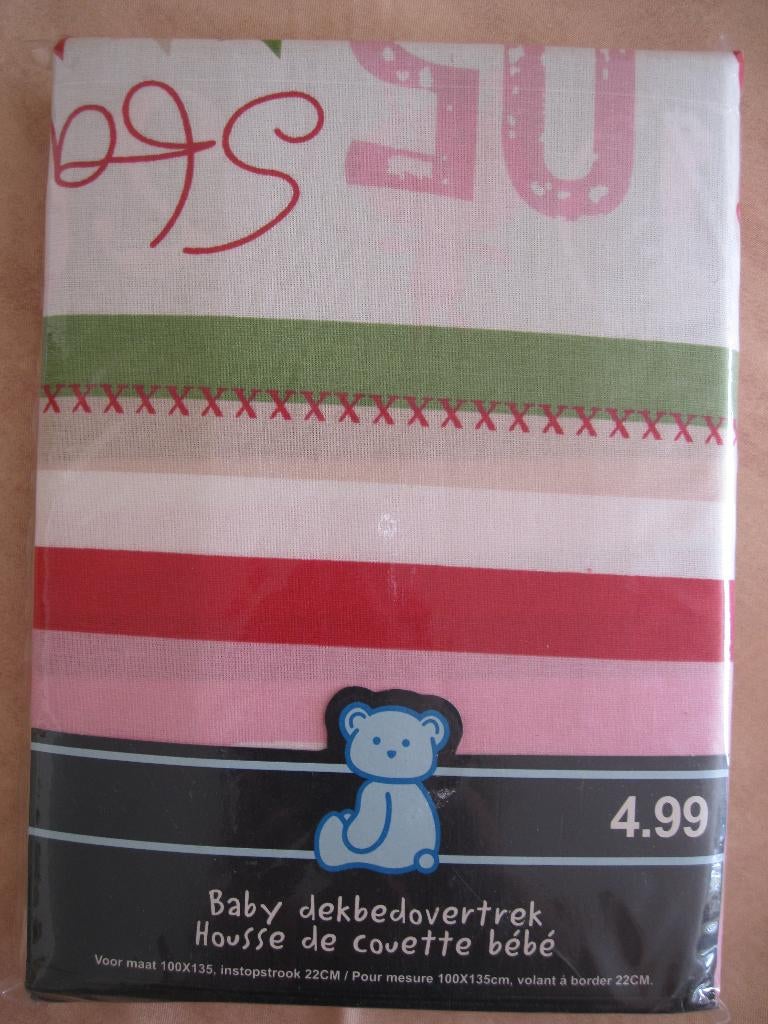 Housse de couette pour bébé neuve 100 x 135, Neuf, Enlèvement ou Envoi, Autres couleurs, Housse de couette