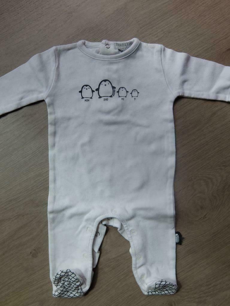 Zero2three - Kruippakje pinguins. Maat 56. Prima staat, Kinderen en Baby's, Ophalen of Verzenden, Zo goed als nieuw, Jongetje of Meisje