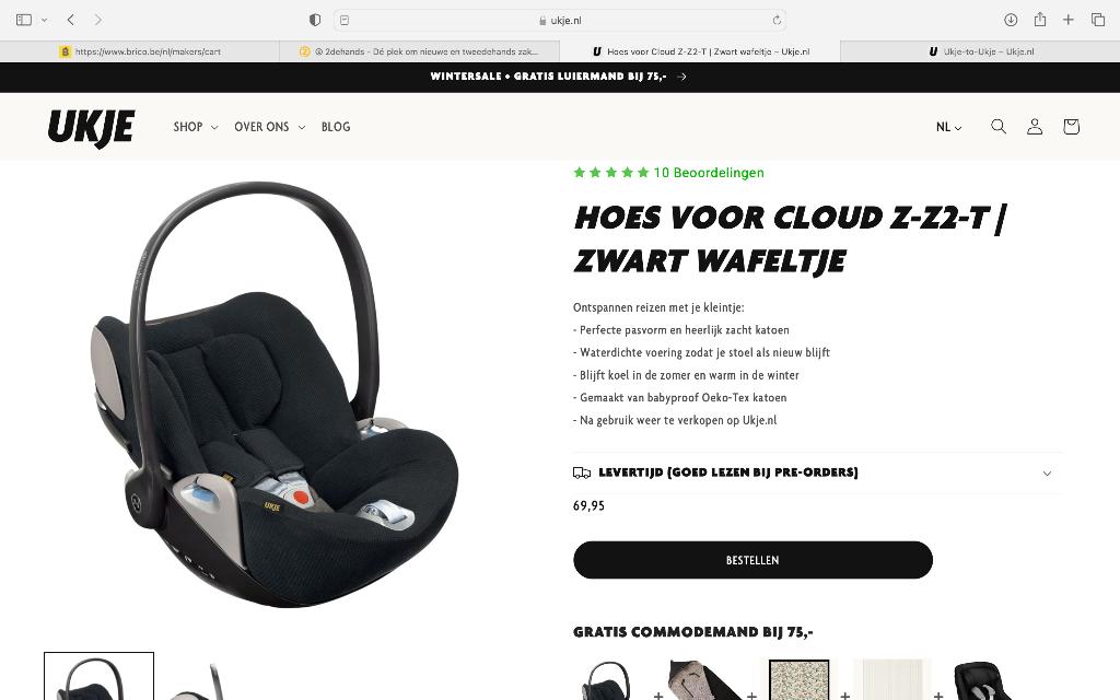 Ukje hoes Cybex cloud, Kinderen en Baby's, Overige Kinderen en Baby's, Nieuw, Ophalen of Verzenden