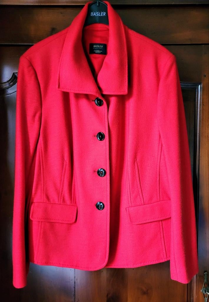 Blazer d'hiver rouge de la marque Basler 44., Enlèvement ou Envoi, Comme neuf, Taille 42/44 (L), Rouge