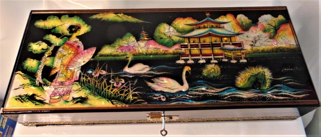 Ancienne Grande Boîte à Bijoux musicale du japon, Enlèvement ou Envoi