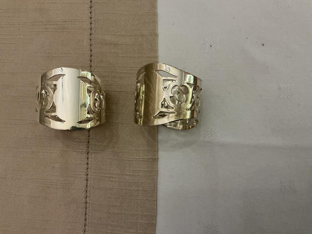 Ensemble de ronds de serviette en argent, Enlèvement ou Envoi, Comme neuf